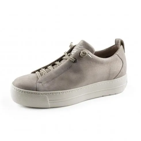 Paul Green 5017-29 | Samtziege Met. Cachemire Nubuck | Womens Chunky Sole Trainers