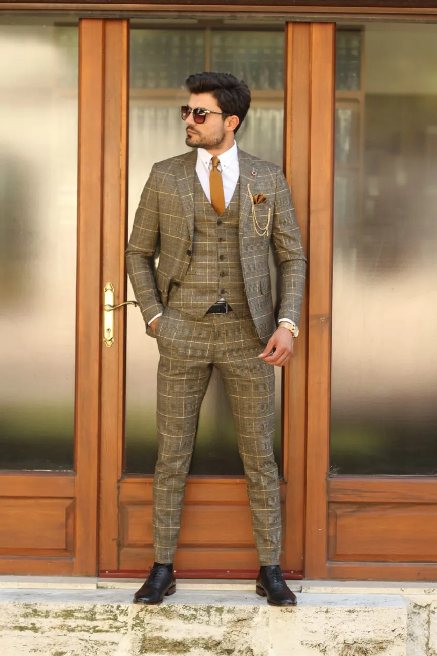 Peter Slim-Fit Plaid Suit Vest