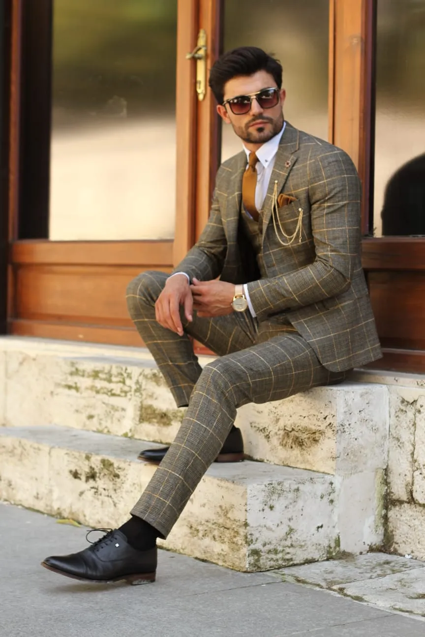 Peter Slim-Fit Plaid Suit Vest