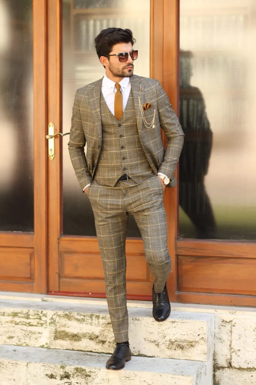 Peter Slim-Fit Plaid Suit Vest