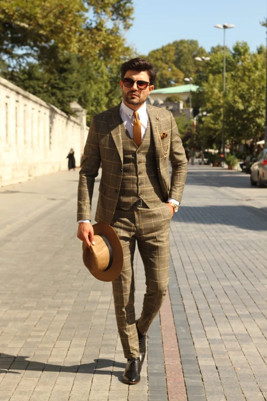 Peter Slim-Fit Plaid Suit Vest