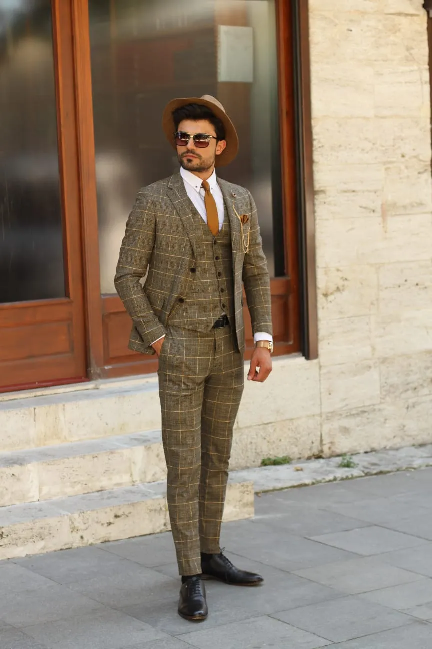 Peter Slim-Fit Plaid Suit Vest