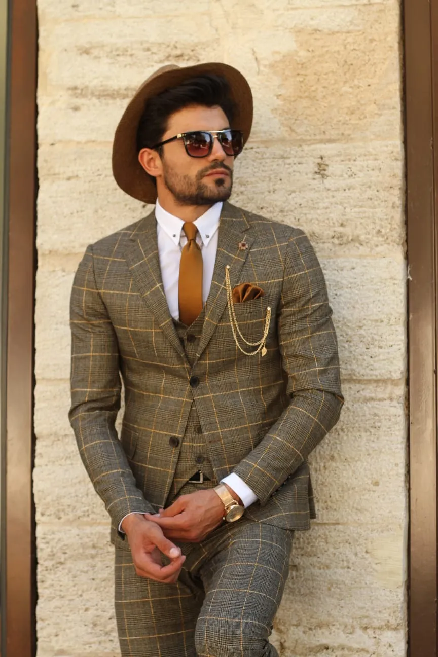 Peter Slim-Fit Plaid Suit Vest