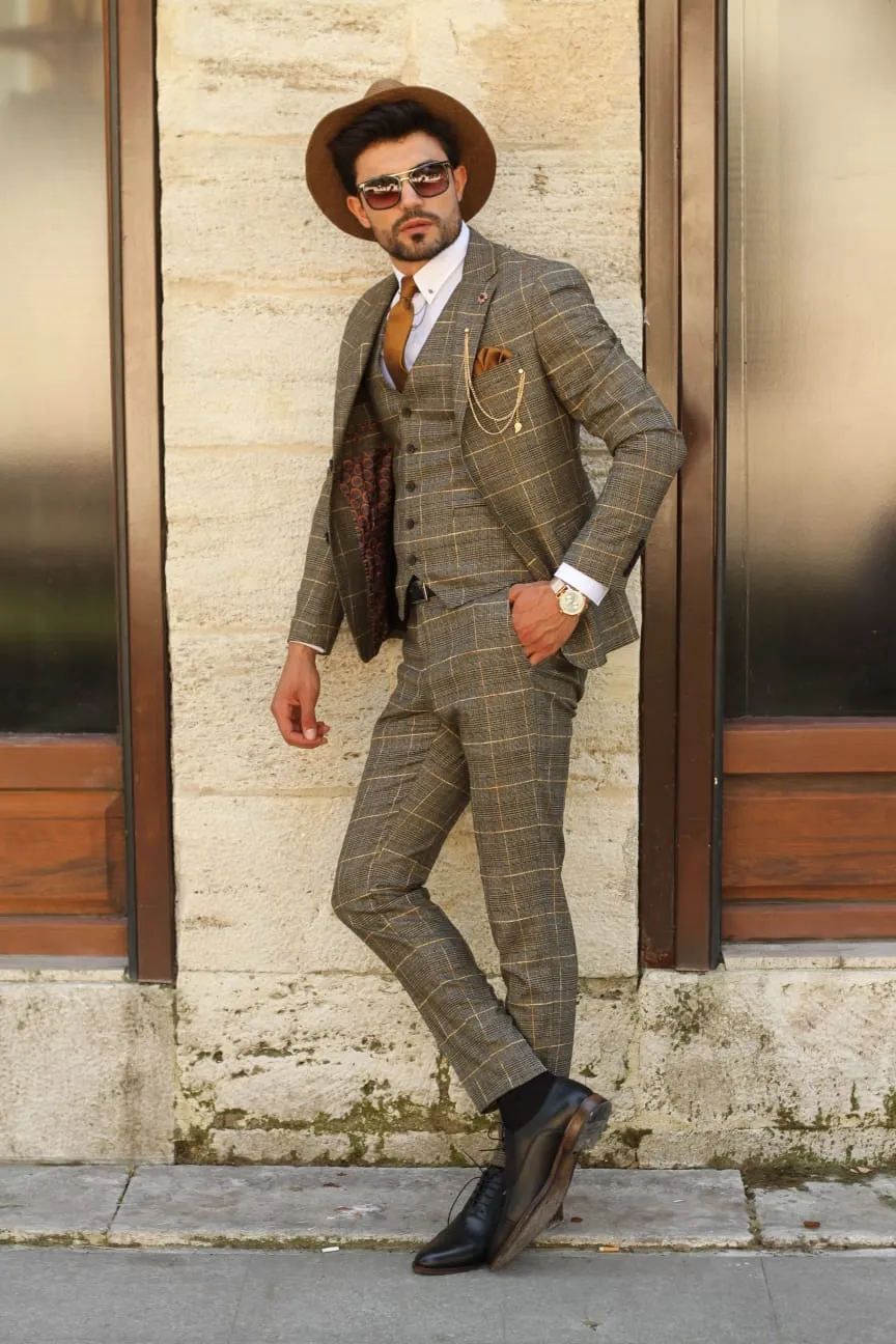 Peter Slim-Fit Plaid Suit Vest