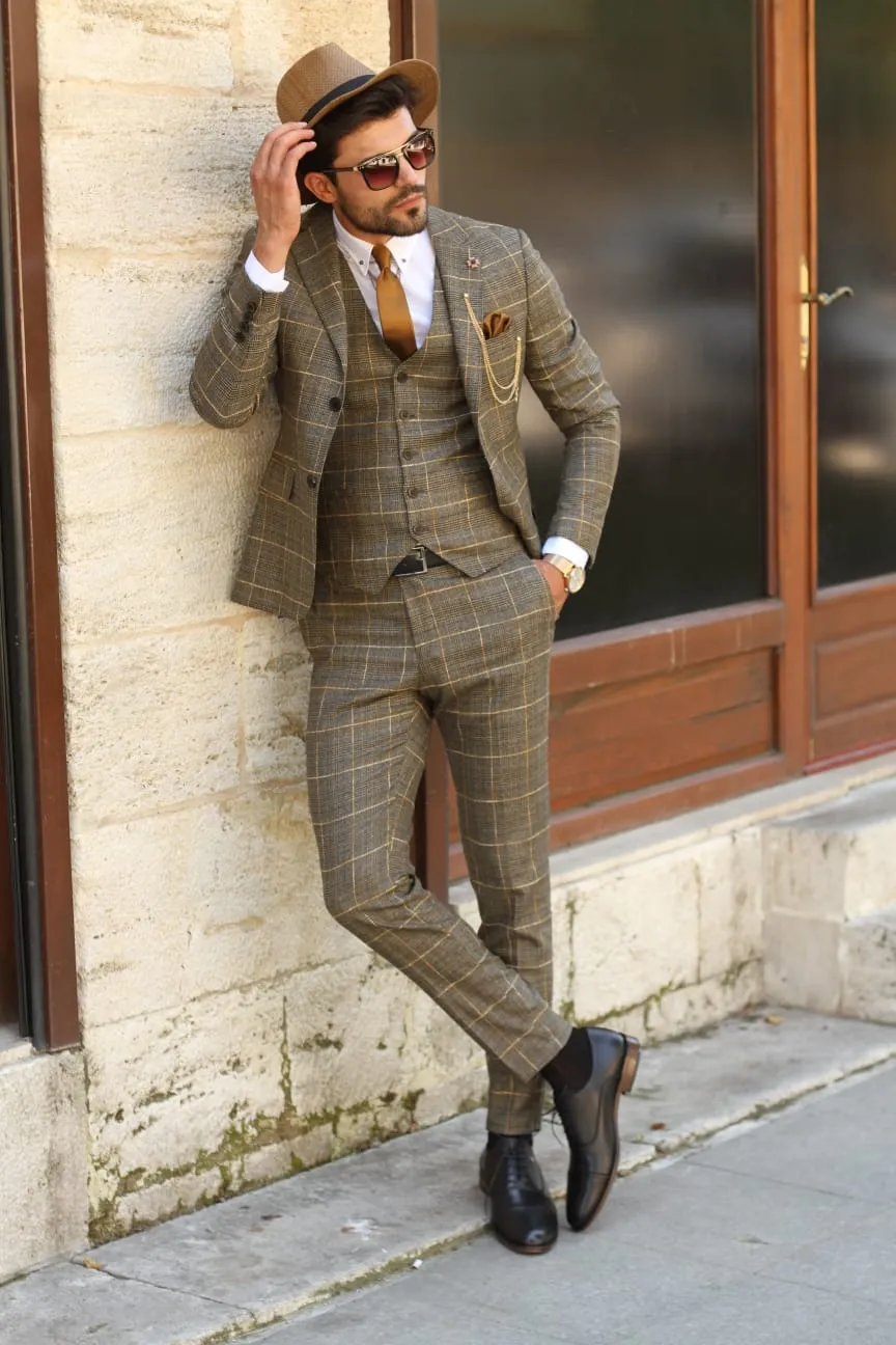 Peter Slim-Fit Plaid Suit Vest