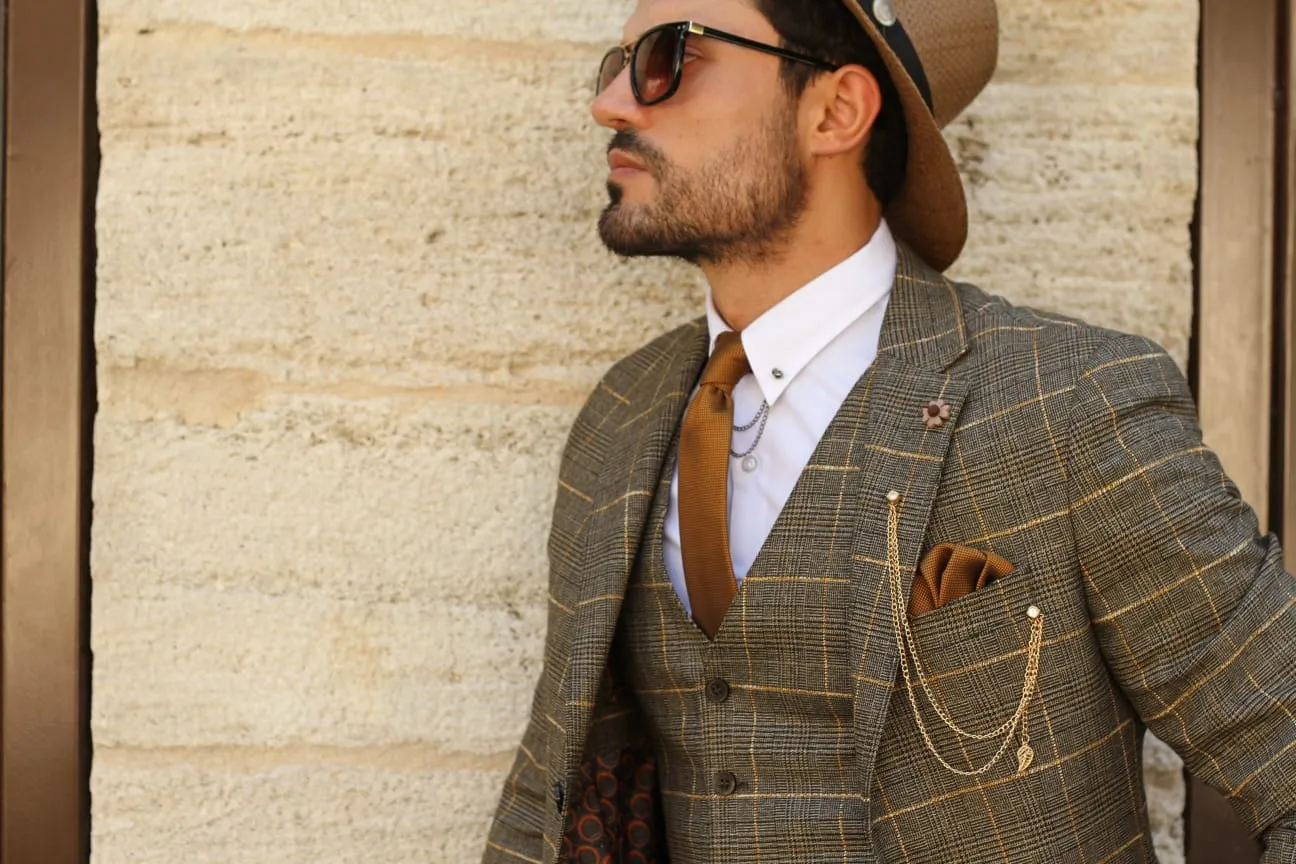 Peter Slim-Fit Plaid Suit Vest