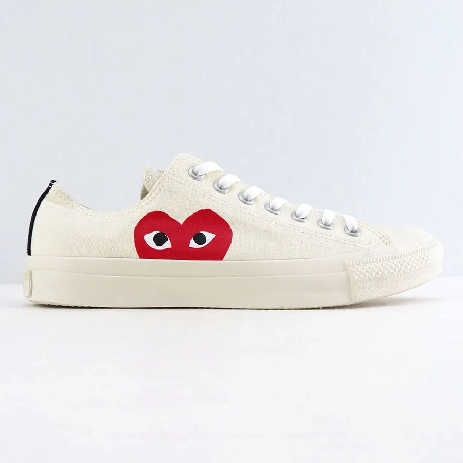 【PLAY COMME des GARCONS】PLAY CONVERSE CHUCK TAYLOR (WHITE)AZ-K114-001