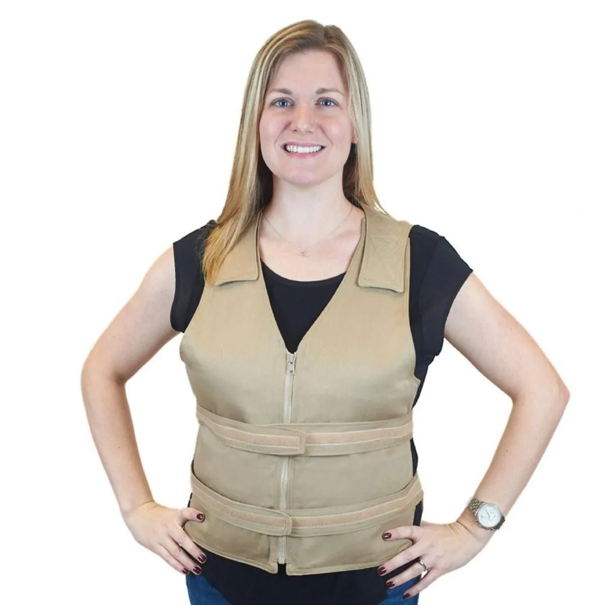 Polar Products Cool58 Phase Change Adjustable Front Zipper Cooling Vest for Sizes XL/XXL & 2XL/3XL