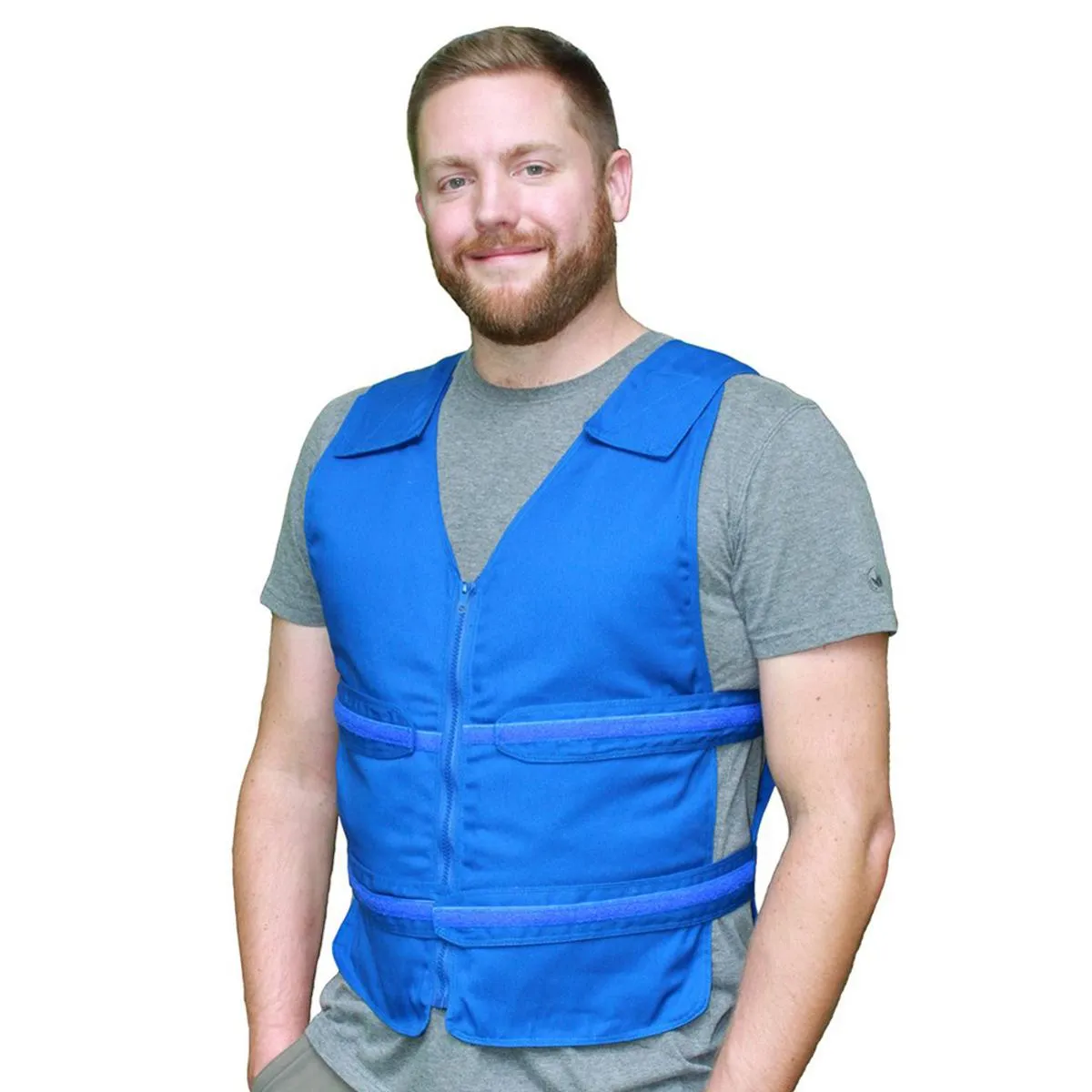 Polar Products Cool58 Phase Change Adjustable Front Zipper Cooling Vest for Sizes XL/XXL & 2XL/3XL