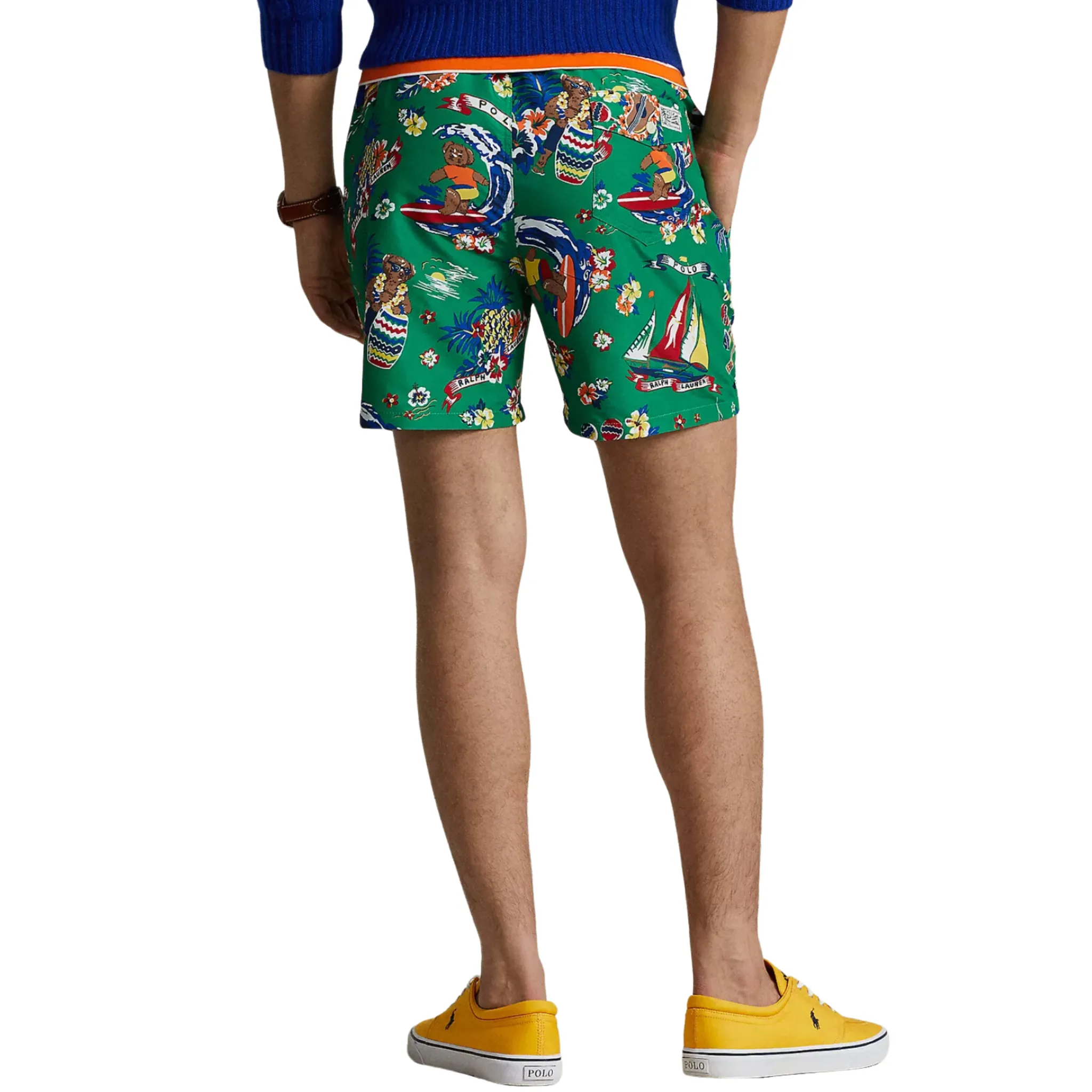 Polo Ralph Lauren 5.75-Inch Traveler Polo Bear Swim Trunk (Surfer Bear)