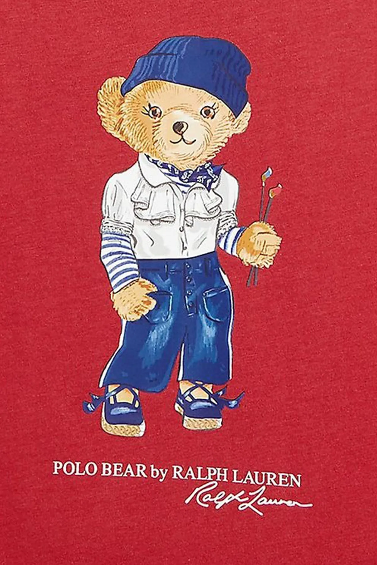 Polo Ralph Lauren Kids 5-6 Ya Kz ocuk Polo Bear T-shirt