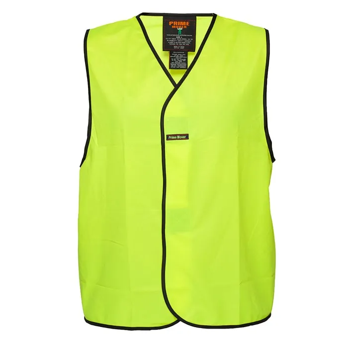 PORTWEST Hi-Vis Vest Class D with Velcro Closure Printed with Fire Warden in Black on Centre of Back