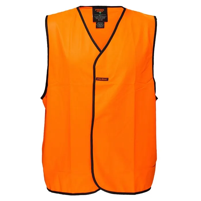 PORTWEST Hi-Vis Vest Class D with Velcro Closure Printed with Fire Warden in Black on Centre of Back