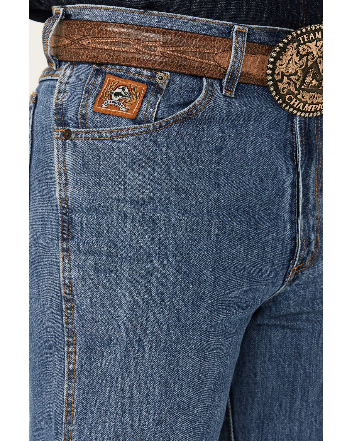 Product Name:  Cinch Men's Bronze Label Medium Wash Slim Fit Tapered Denim Jeans