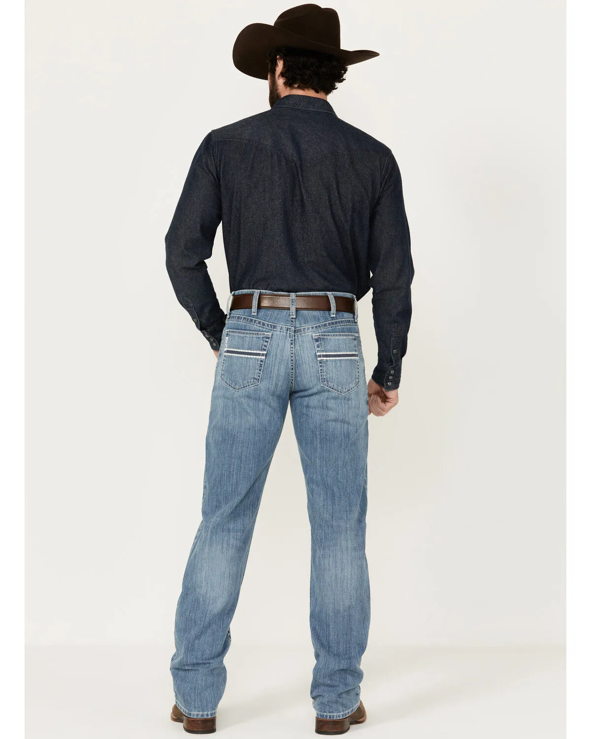 Product Name:  Cinch Men's White Label Medium Stonewash Relaxed Straight Stretch Performance Denim Jeans