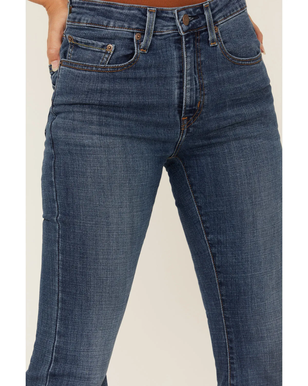 Product Name:  Levi's Women's Explore The Unknown Dark Wash High Rise 726 Straight Stretch Denim Jeans