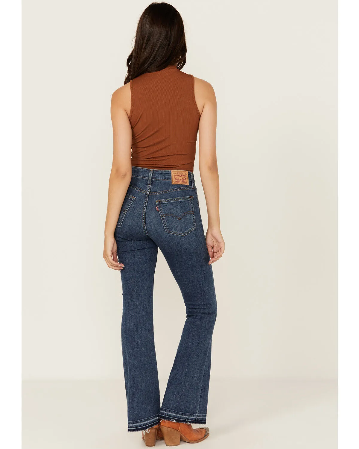 Product Name:  Levi's Women's Explore The Unknown Dark Wash High Rise 726 Straight Stretch Denim Jeans