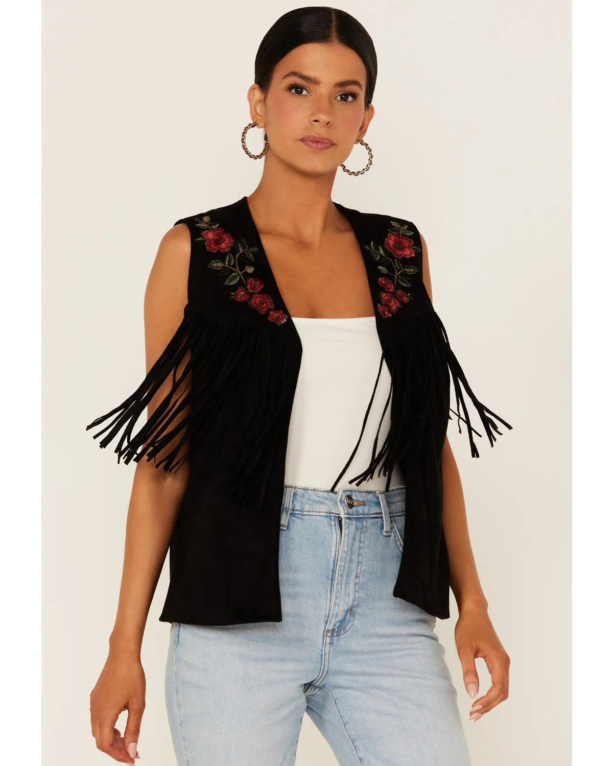 Product Name:  Maggie Sweet Women's Guajira Floral Fringe Vest