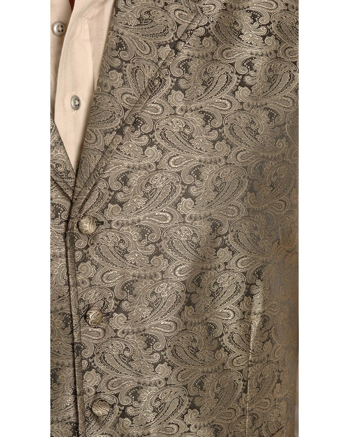 Product Name:  Rangewear by Scully Taupe Paisley Button Vest