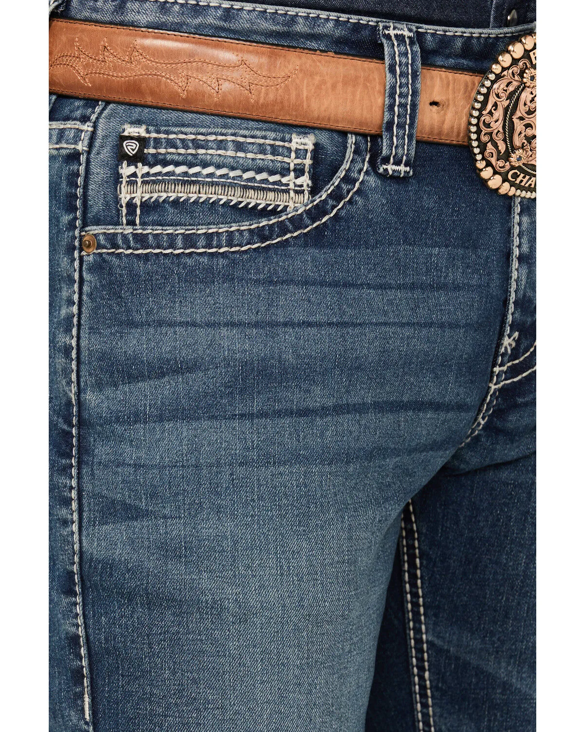 Product Name:  Rock & Roll Denim Men's Pistol Dark Vintage Wash Straight Reflex Denim Jeans