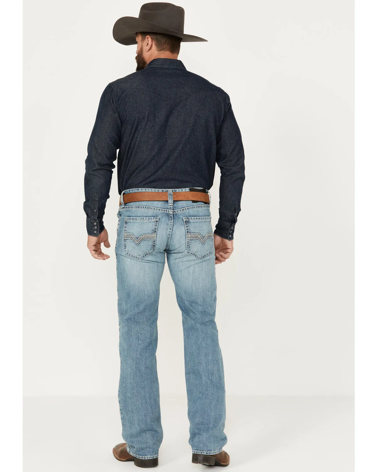 Product Name:  Rock & Roll Denim Men's Pistol Light Wash Straight Rigid Denim Jeans