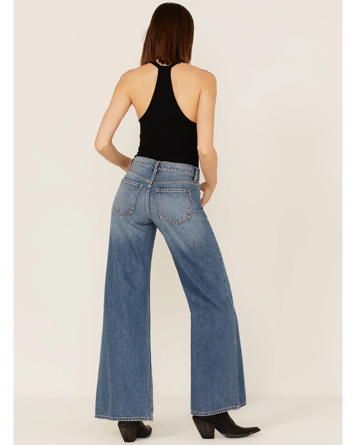 Product Name:  Sneak Peek Women's Light Wash High Rise Vintage Wide Leg Jeans