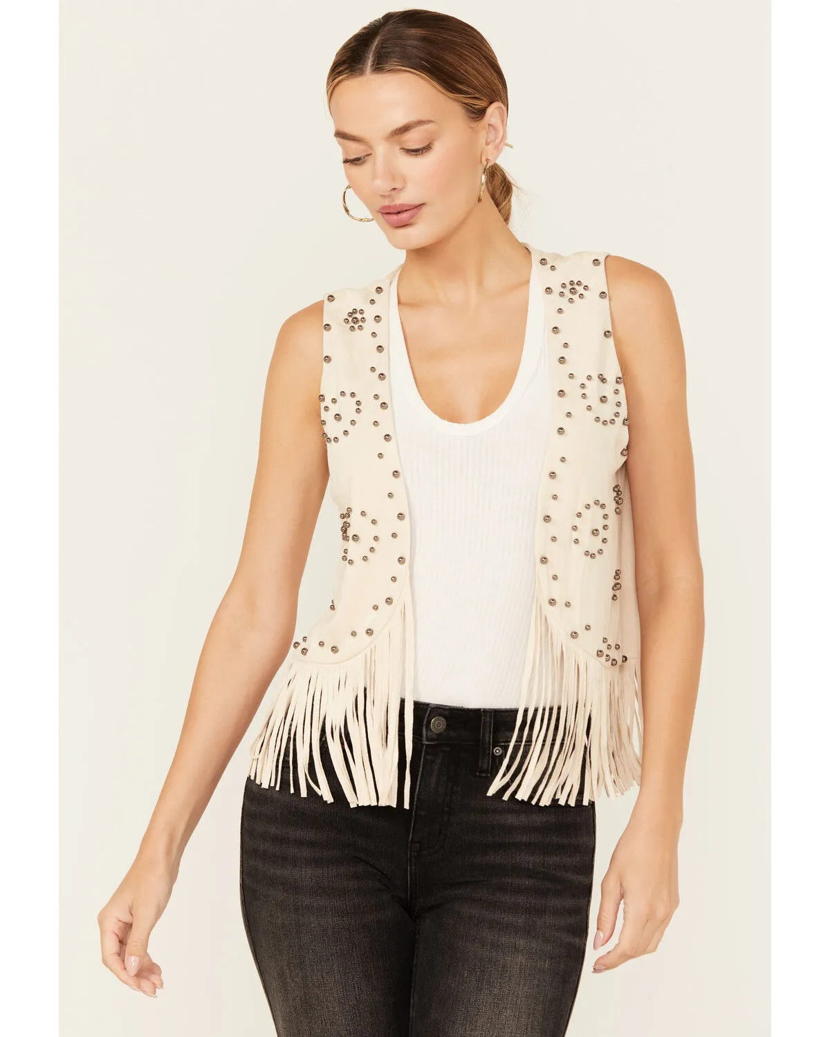 Product Name:  Vocal Women's Studded Faux Suede Vest