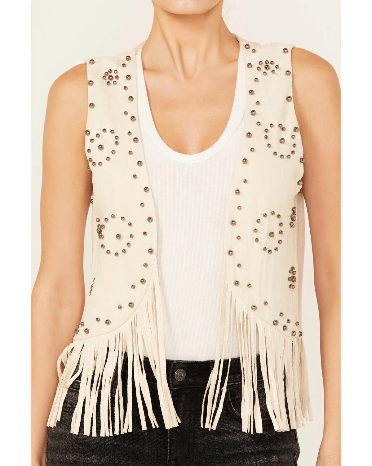 Product Name:  Vocal Women's Studded Faux Suede Vest