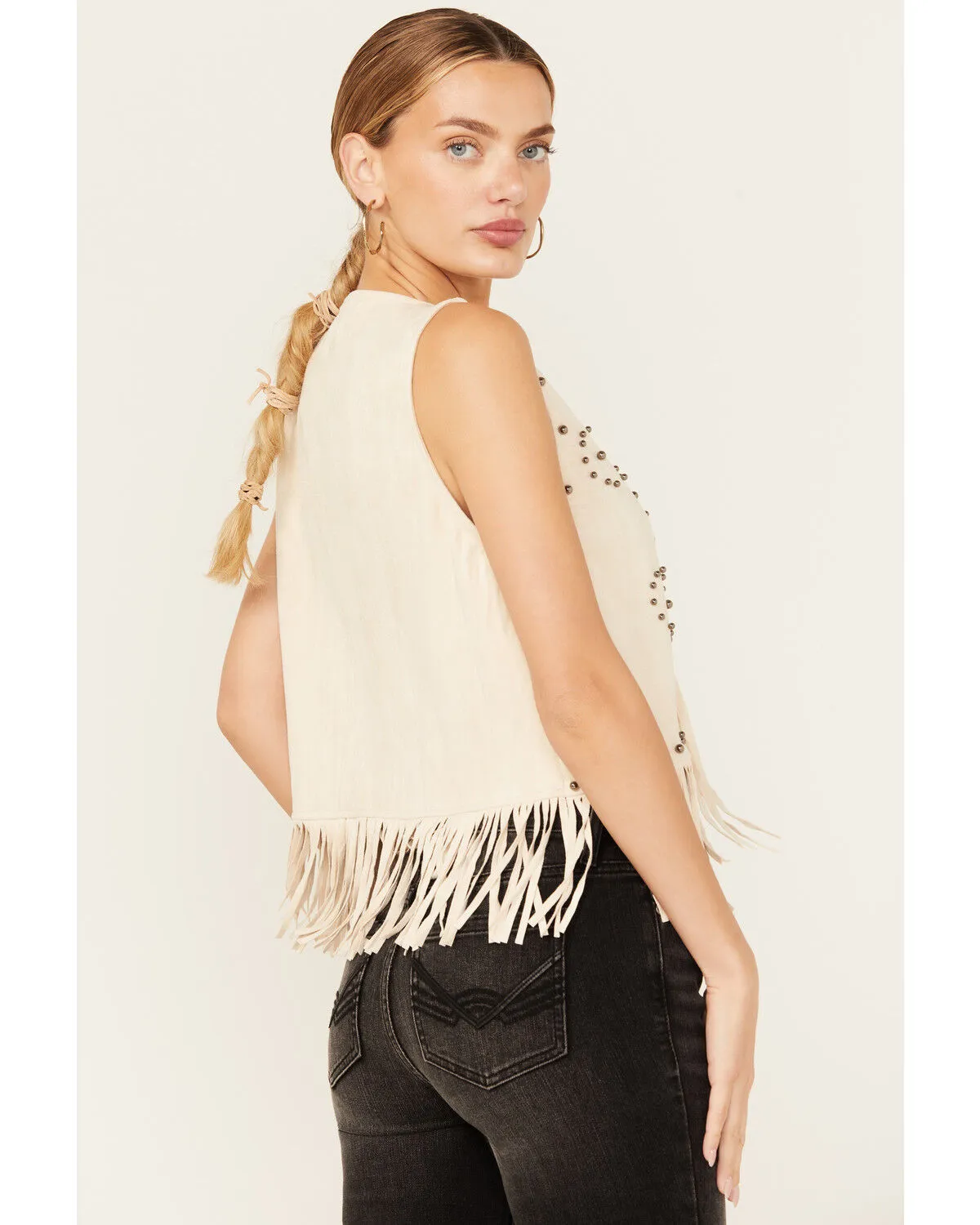 Product Name:  Vocal Women's Studded Faux Suede Vest