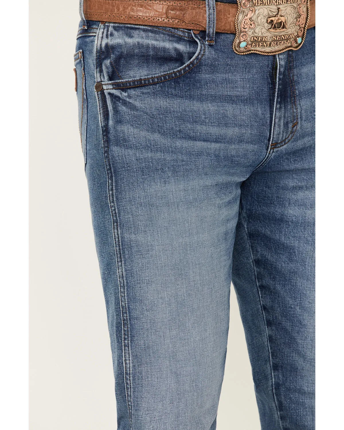 Product Name:  Wrangler Retro Men's Payson Light Wash Stretch Slim Straight Jeans