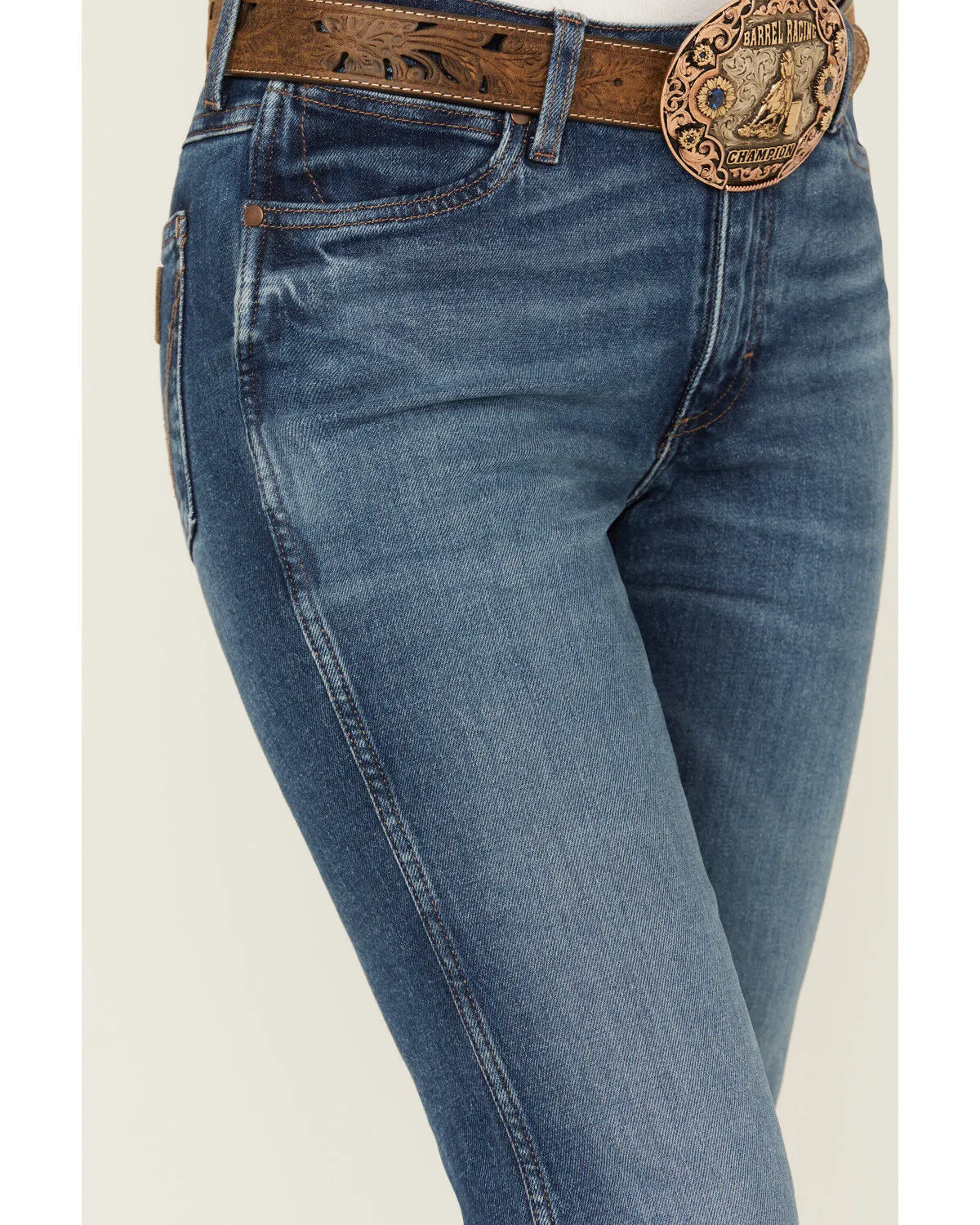 Product Name:  Wrangler Retro Women's Bessie Dark Wash High Rise Trouser Denim Jeans