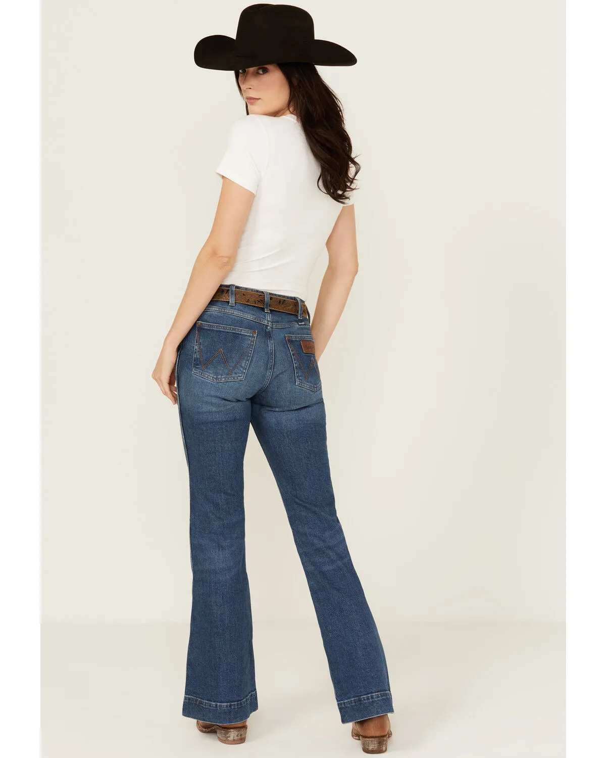 Product Name:  Wrangler Retro Women's Bessie Dark Wash High Rise Trouser Denim Jeans