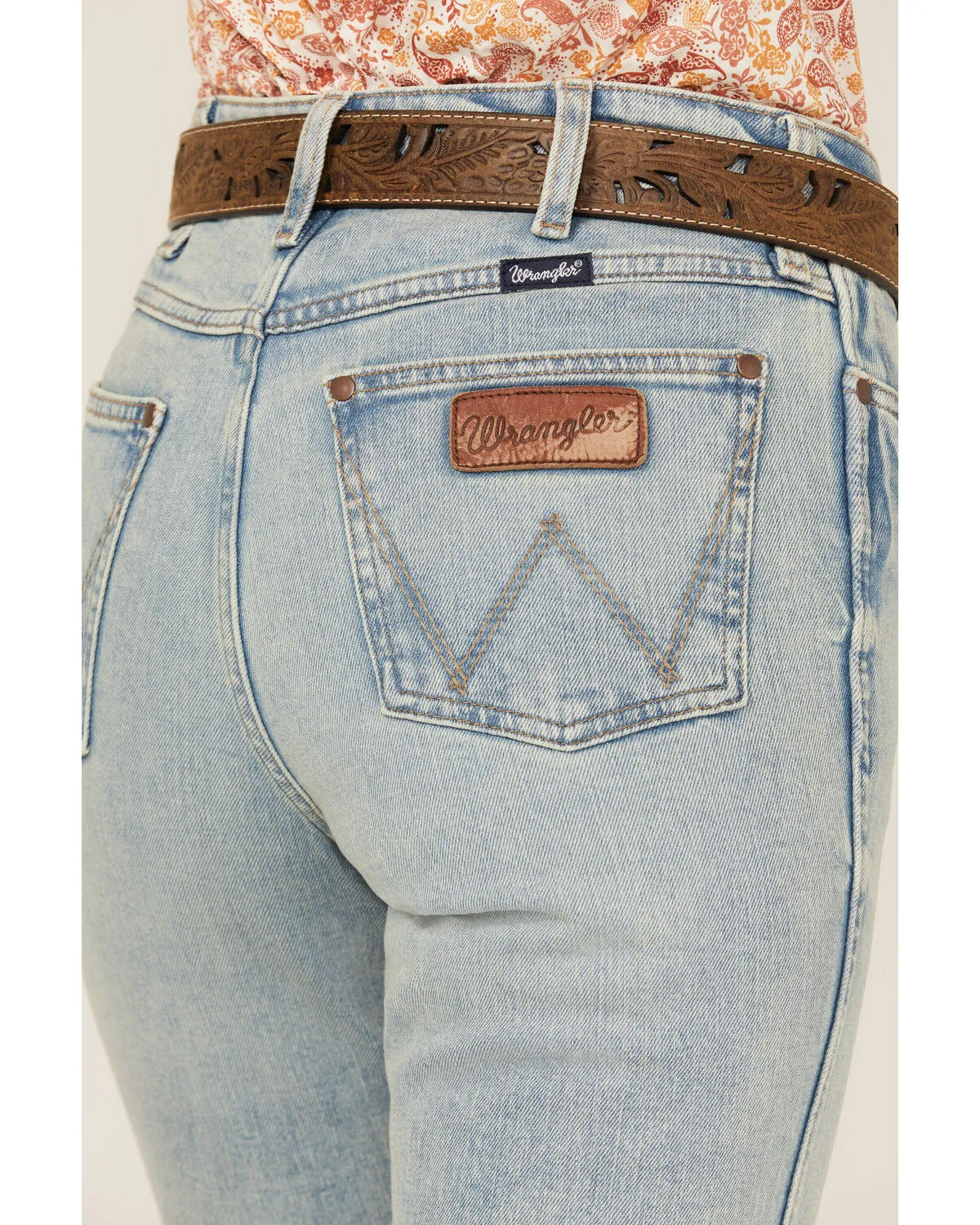 Product Name:  Wrangler Retro Women's Florence Light Wash High Rise Bailey Stretch Trouser Jeans