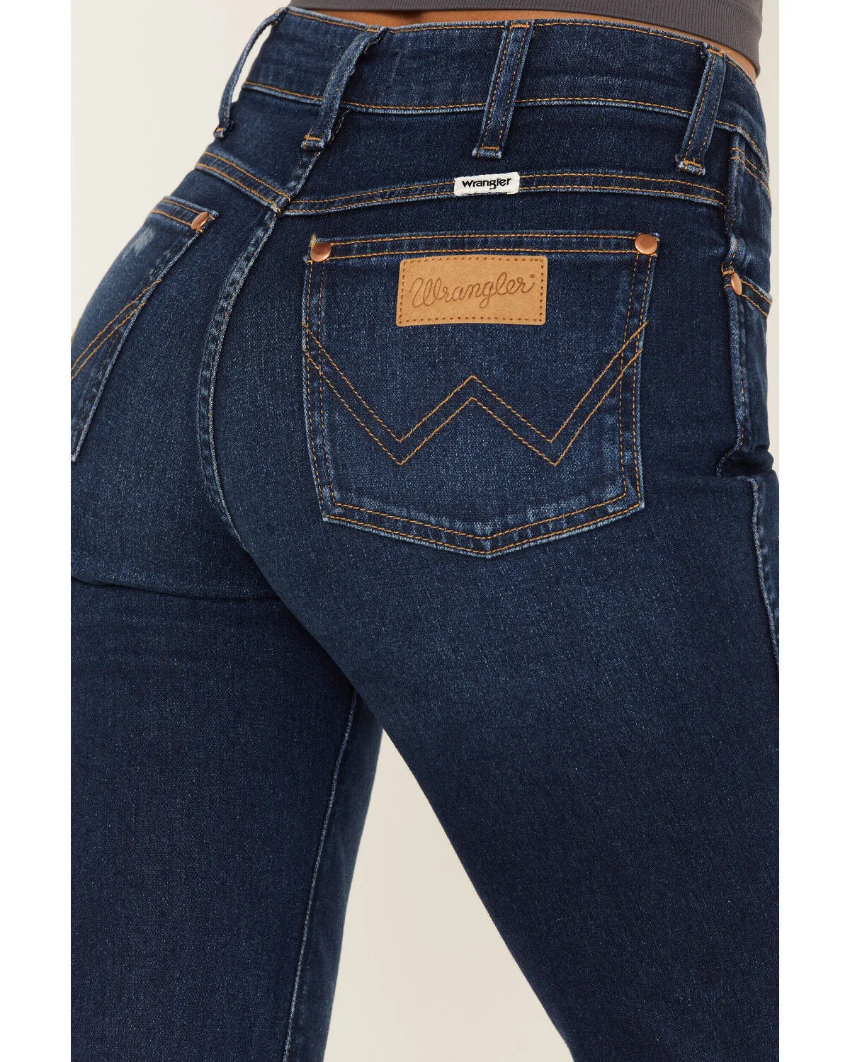 Product Name:  Wrangler Women's Wild West Dark Wash High Rise Stretch Straight Jeans