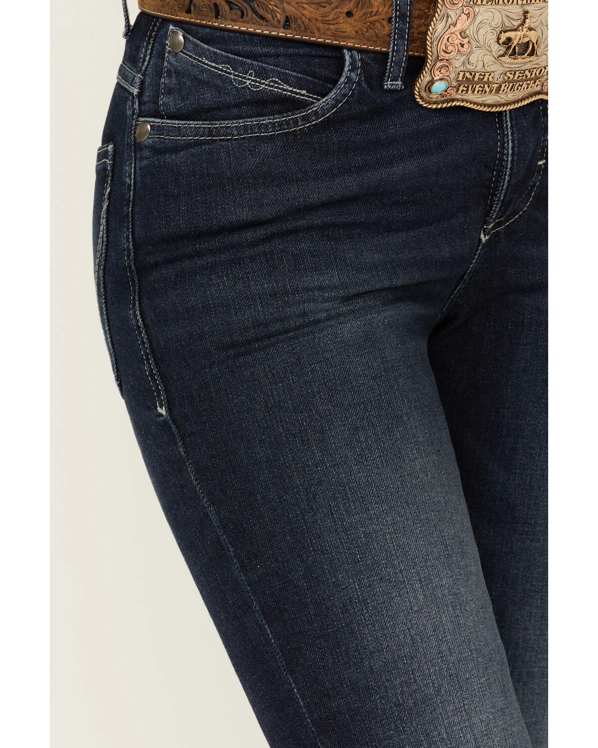 Product Name:  Wrangler Women's Willow Dark Wash Mid Rise Ultimate Riding Trouser Jeans