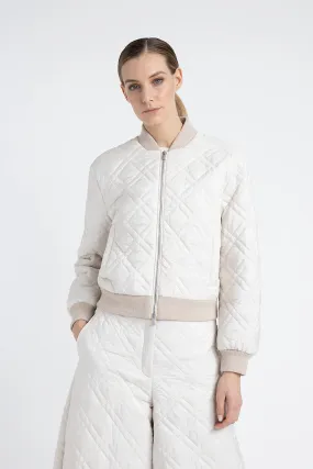 Quilted drip-proof bomber jacket