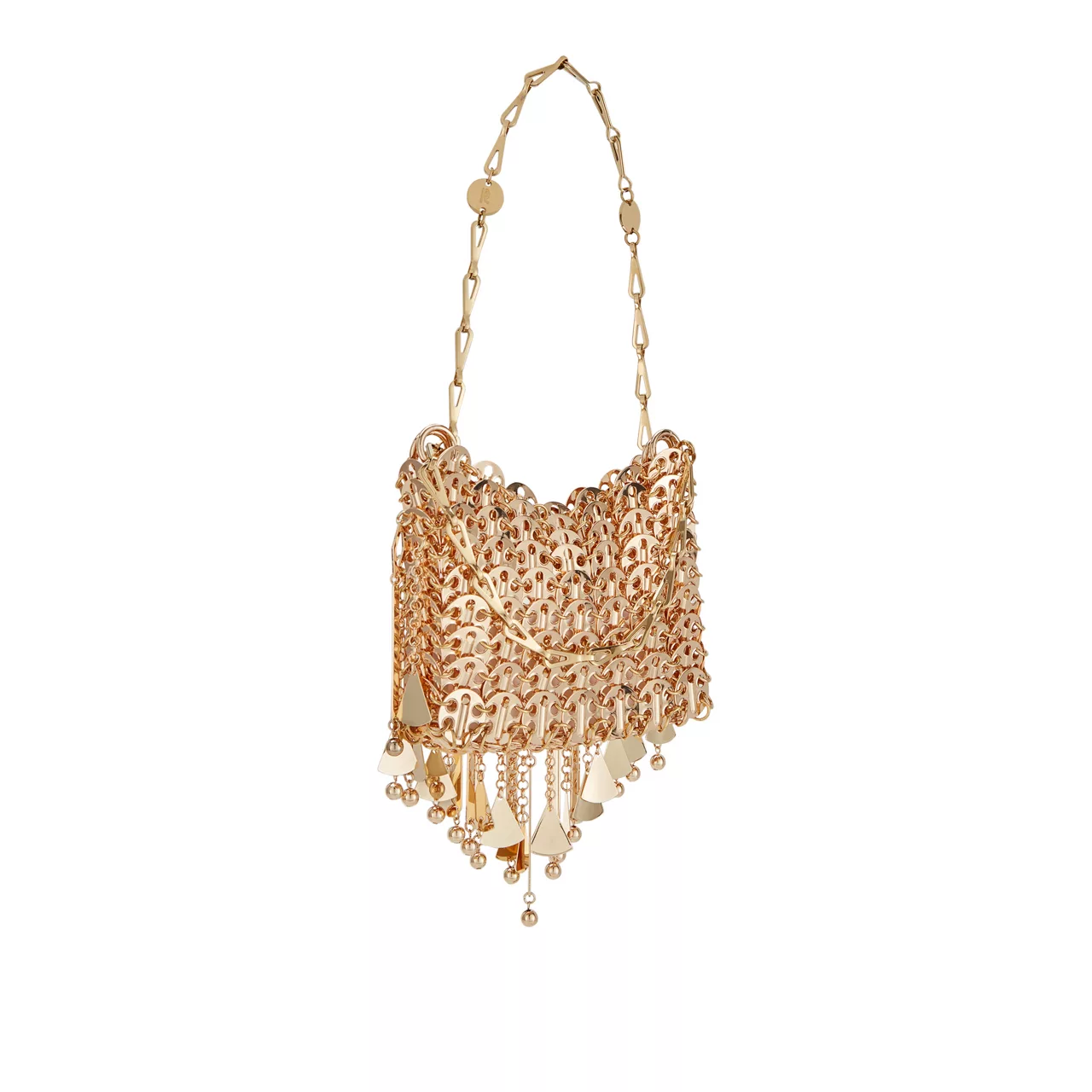 RABANNE Embellished Pendant-Detail Shoulder Bag - Gold