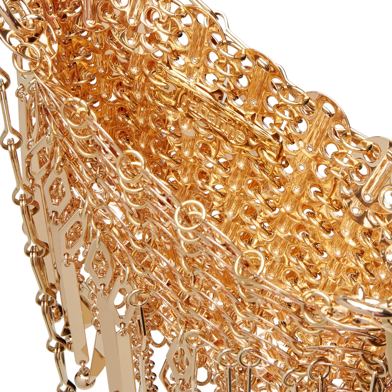 RABANNE Embellished Pendant-Detail Shoulder Bag - Gold