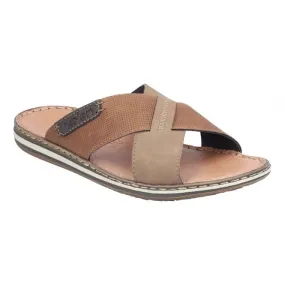 Rieker  Mens 21088-25 Moro Brown Slider Mules