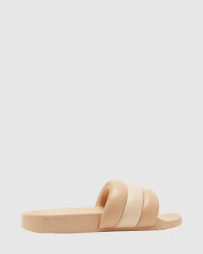 Roxy Womens Puff It Sandals - Beige | SurfStitch