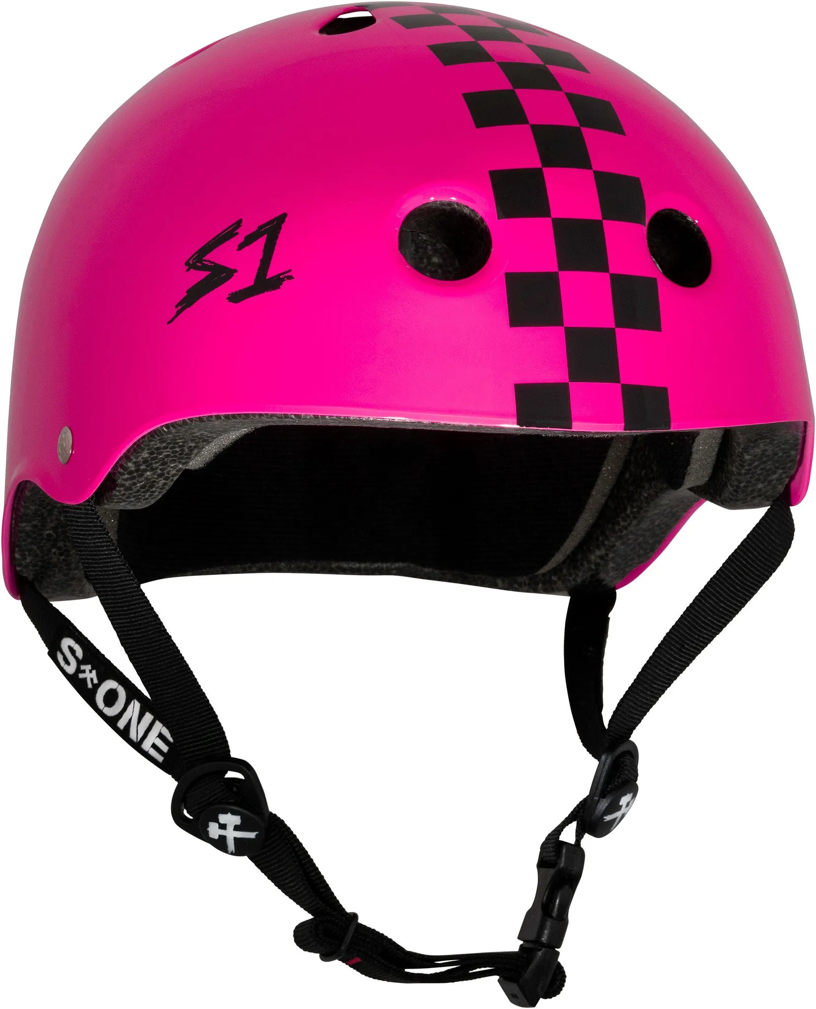 S-One Lifer Helmet - Pink Gloss W/Checkers