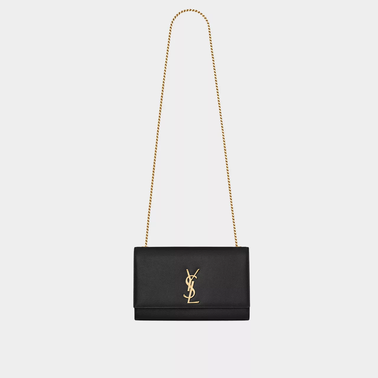 SAINT LAURENT Kate Medium Leather Shoulder Bag - BLACK