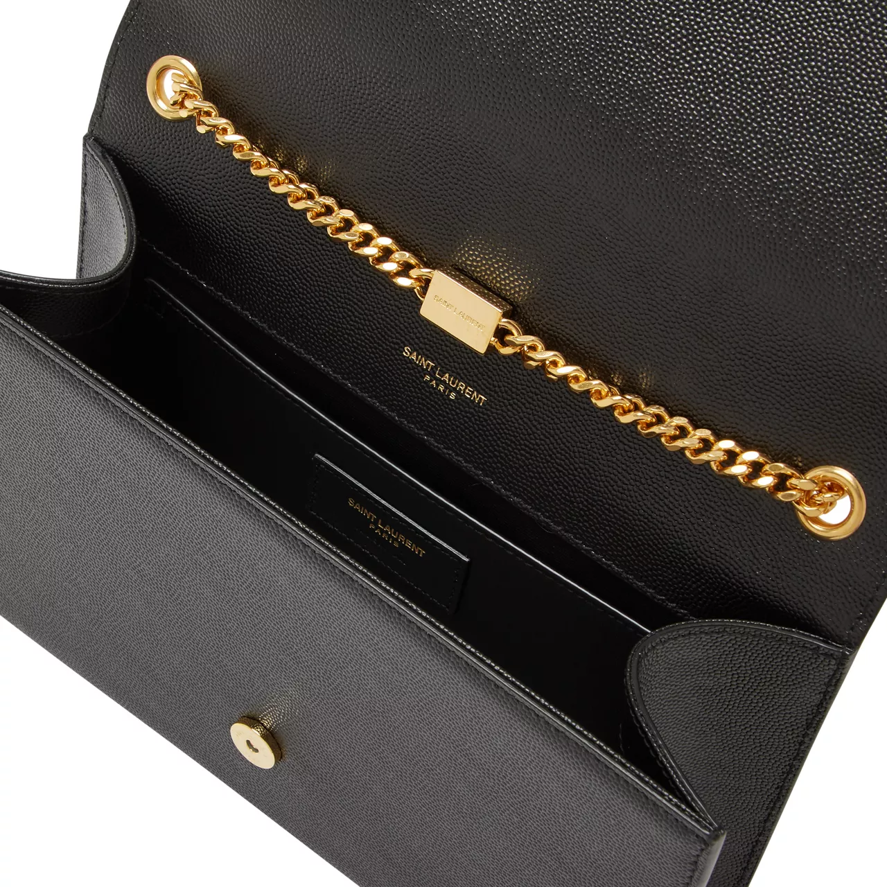 SAINT LAURENT Kate Medium Leather Shoulder Bag - BLACK