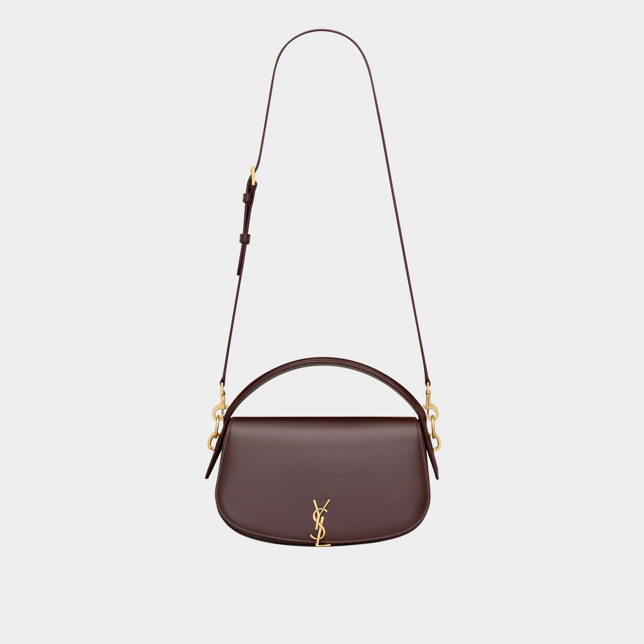 SAINT LAURENT Voltaire Shoulder Bag - DARK CURRANT