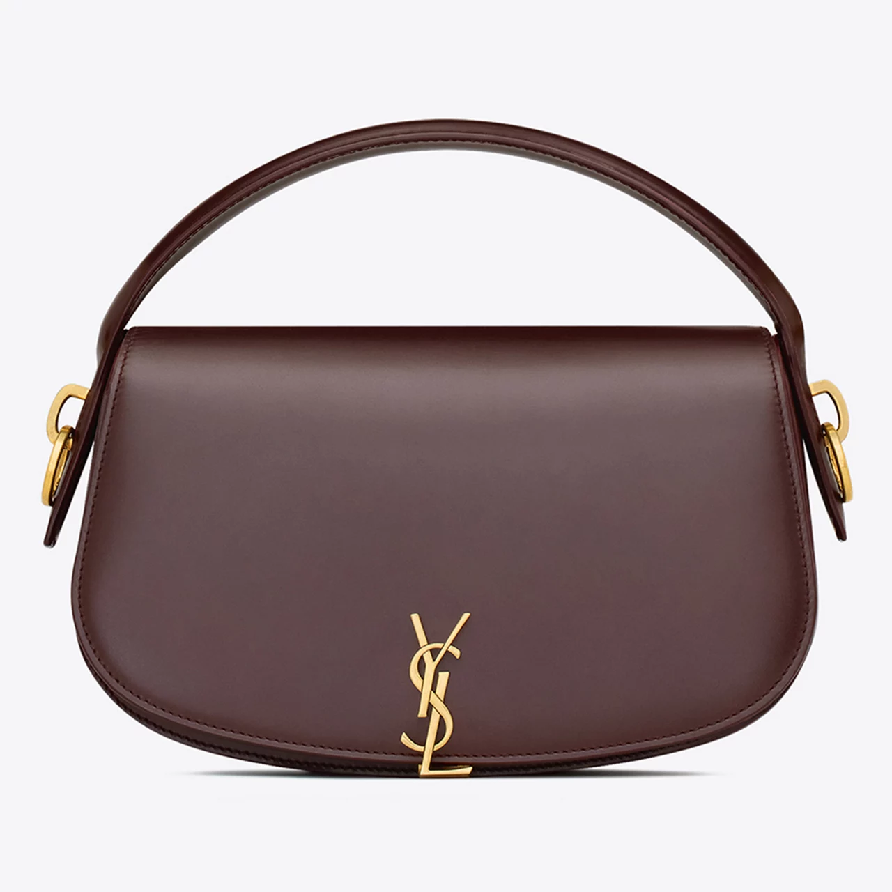 SAINT LAURENT Voltaire Shoulder Bag - DARK CURRANT