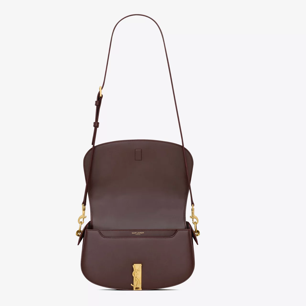 SAINT LAURENT Voltaire Shoulder Bag - DARK CURRANT