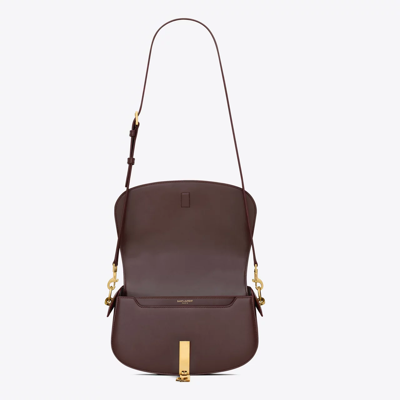 SAINT LAURENT Voltaire Shoulder Bag - DARK CURRANT