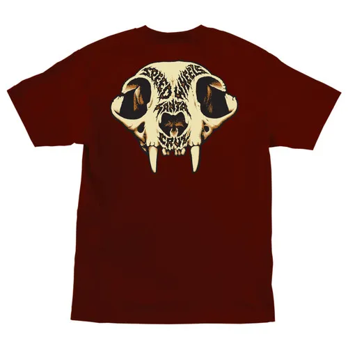 Santa Cruz Skateboards Shirt Speed Wheels Skull Maroon