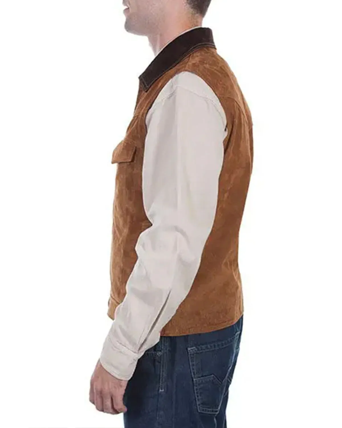 Scully Men's Two Tone Concealed Carry Suede Vest - Big