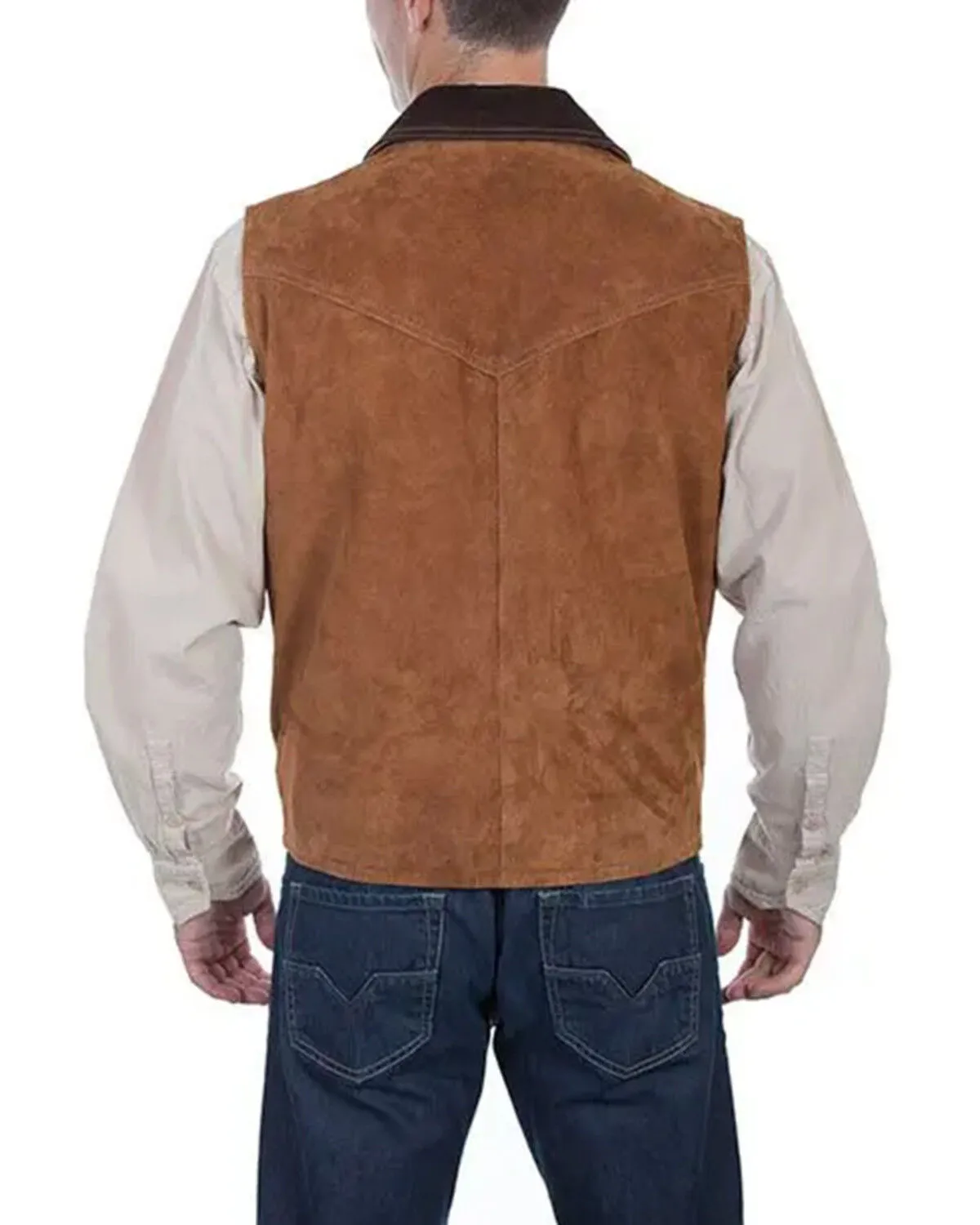 Scully Men's Two Tone Concealed Carry Suede Vest - Big